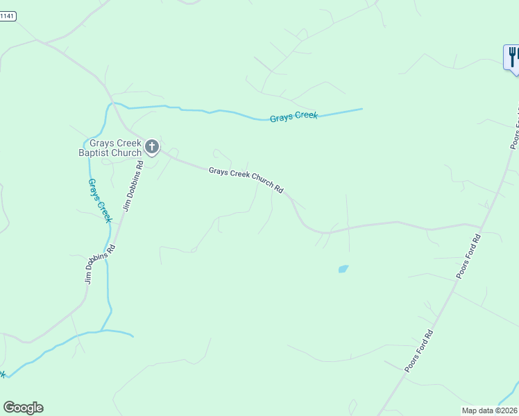 map of restaurants, bars, coffee shops, grocery stores, and more near 147 Capps Lane in Rutherfordton