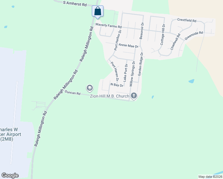 map of restaurants, bars, coffee shops, grocery stores, and more near 5764 Northland Drive in Millington