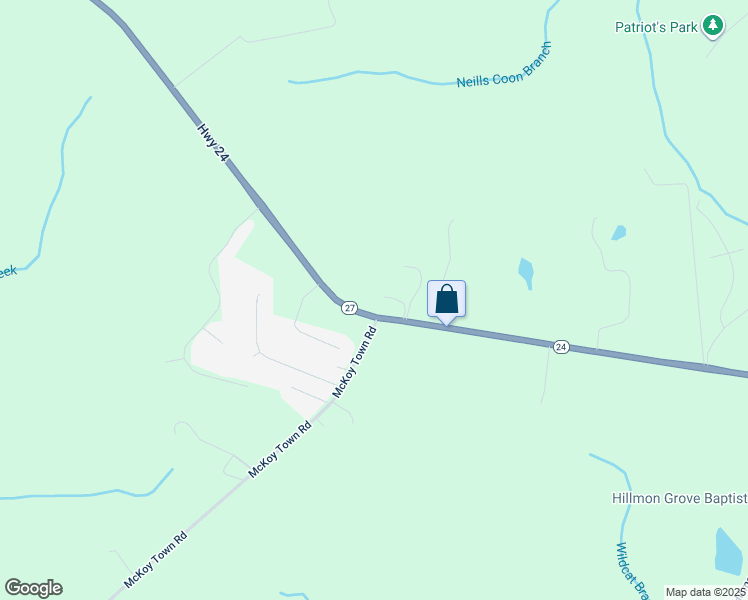 map of restaurants, bars, coffee shops, grocery stores, and more near 105 Tire Lane in Cameron