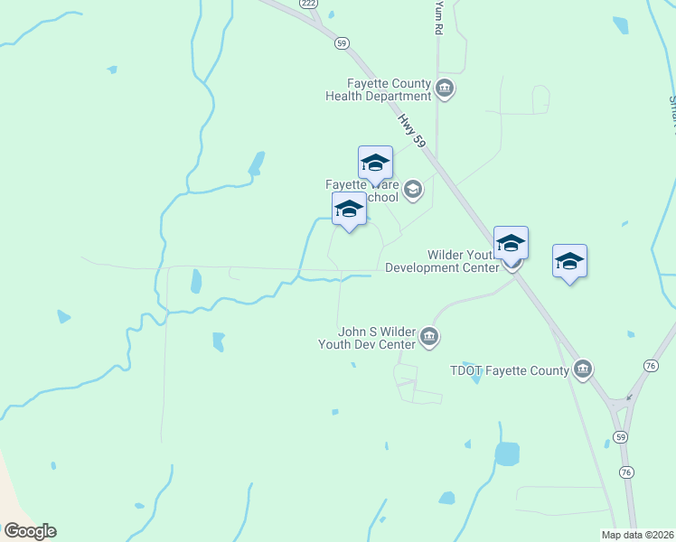 map of restaurants, bars, coffee shops, grocery stores, and more near Leach Drive in Fayette County