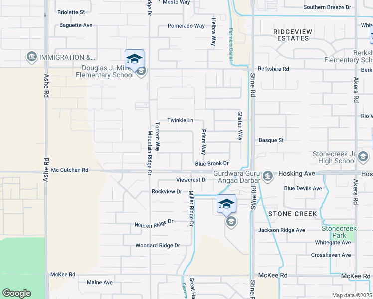 map of restaurants, bars, coffee shops, grocery stores, and more near 5406 Mirror Creek Drive in Bakersfield