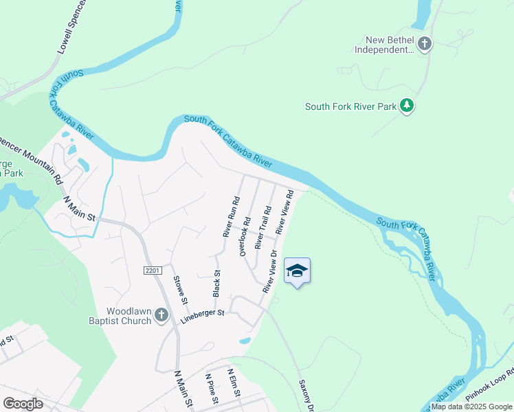 map of restaurants, bars, coffee shops, grocery stores, and more near 714 Overlook Road in Lowell