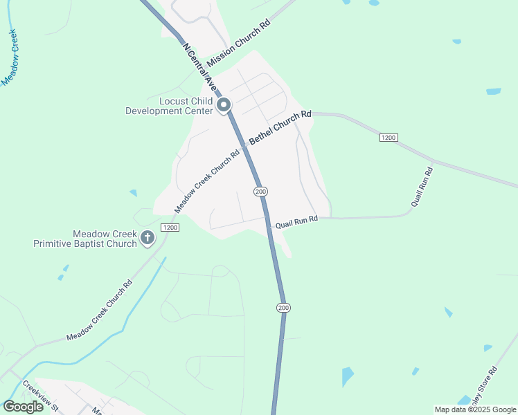 map of restaurants, bars, coffee shops, grocery stores, and more near 803 A North Central Avenue in Locust