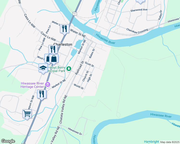 map of restaurants, bars, coffee shops, grocery stores, and more near 342 High Street in Charleston