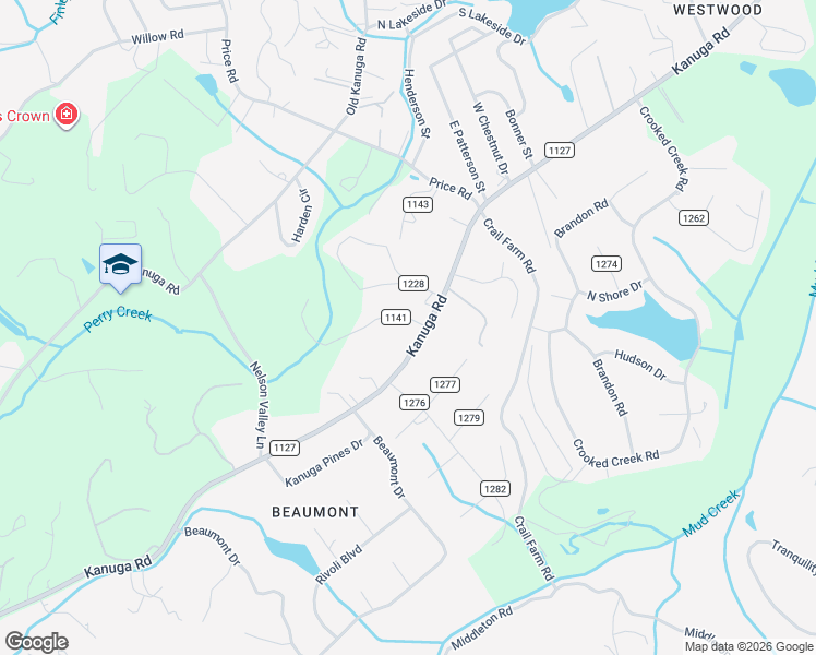 map of restaurants, bars, coffee shops, grocery stores, and more near 2409 Kanuga Road in Hendersonville