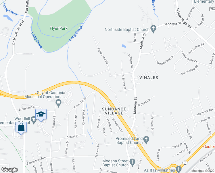 map of restaurants, bars, coffee shops, grocery stores, and more near 729 Raindrops Road in Gastonia