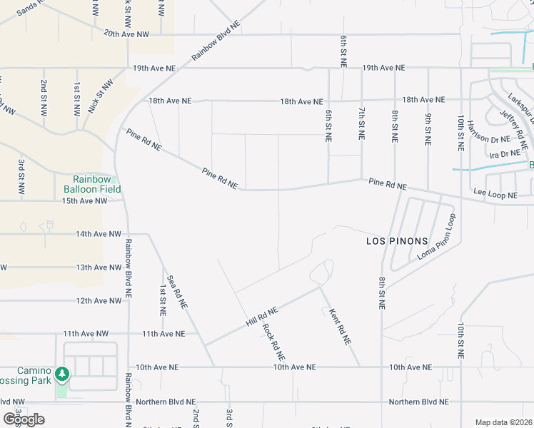 map of restaurants, bars, coffee shops, grocery stores, and more near 5th Street Northeast in Rio Rancho