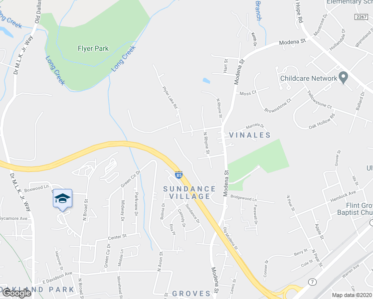 map of restaurants, bars, coffee shops, grocery stores, and more near 741 Raindrops Road in Gastonia