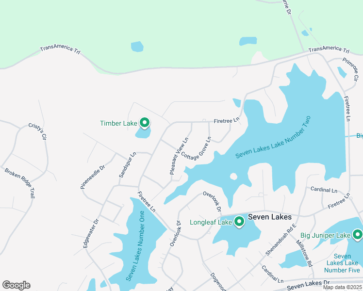 map of restaurants, bars, coffee shops, grocery stores, and more near 125 Cottage Grove Lane in Seven Lakes