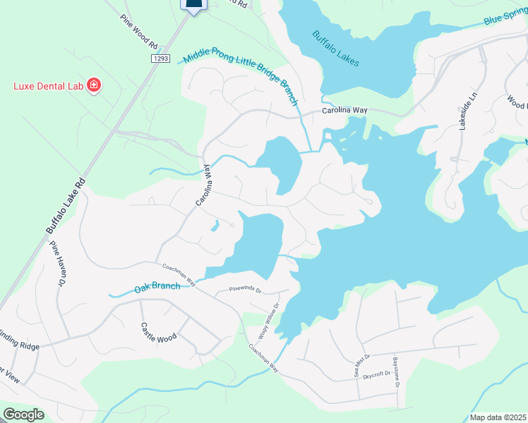 map of restaurants, bars, coffee shops, grocery stores, and more near 166 Crown Point in Sanford