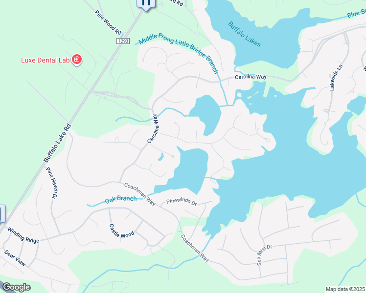 map of restaurants, bars, coffee shops, grocery stores, and more near 116 Crown Point in Sanford