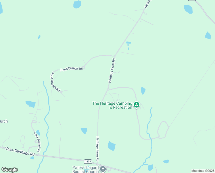 map of restaurants, bars, coffee shops, grocery stores, and more near 585 Heritage Farm Road in Carthage