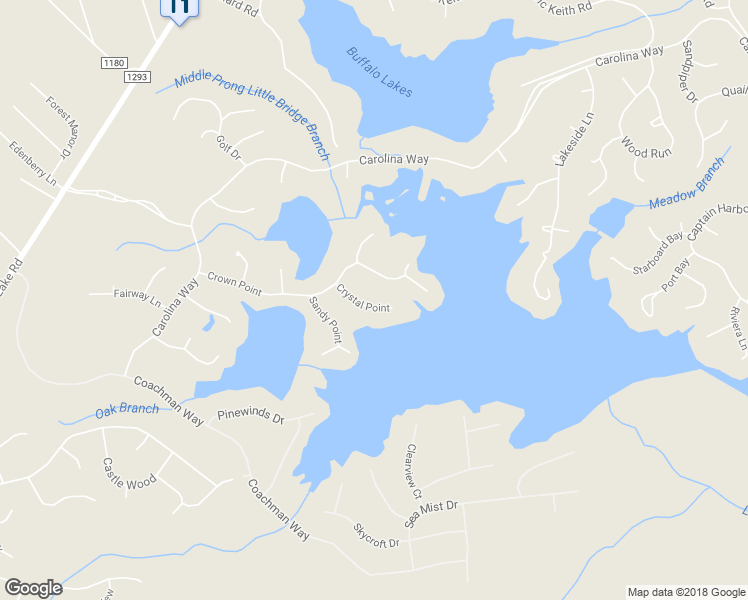 map of restaurants, bars, coffee shops, grocery stores, and more near 85 Crystal Point in Sanford