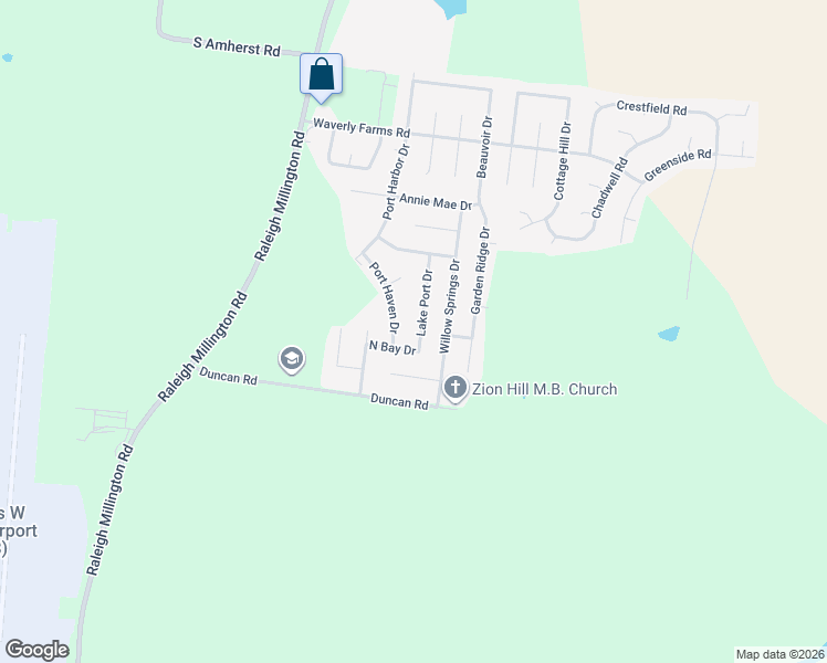 map of restaurants, bars, coffee shops, grocery stores, and more near 5803 Lake Port Drive in Millington