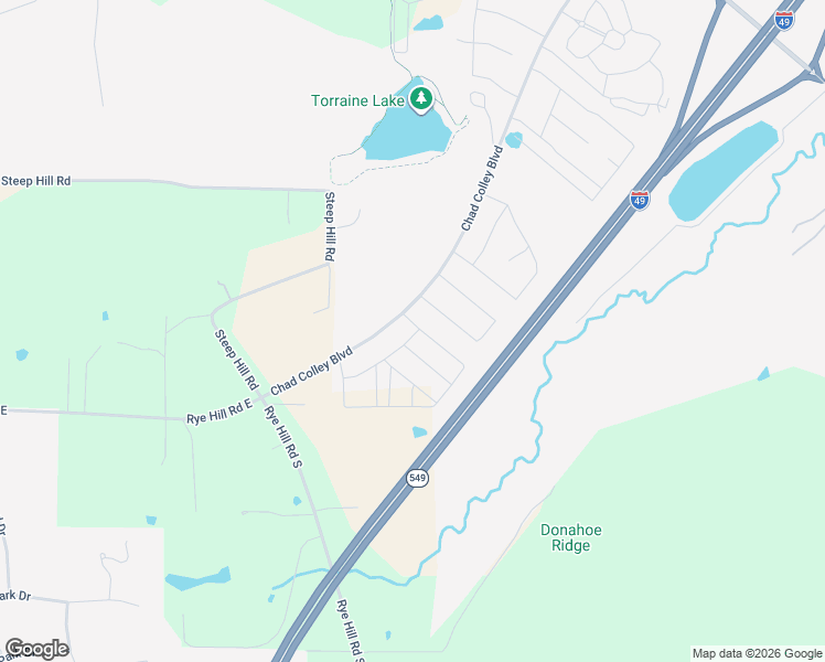 map of restaurants, bars, coffee shops, grocery stores, and more near Chad Colley Boulevard in Fort Smith