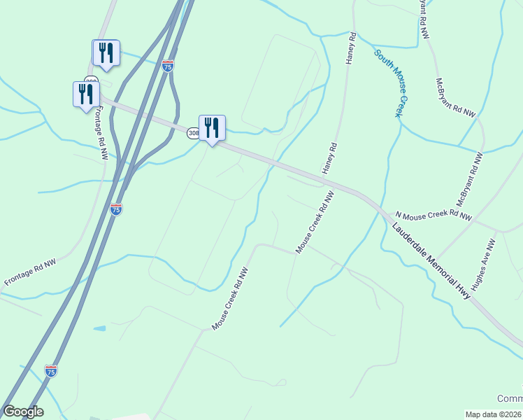 map of restaurants, bars, coffee shops, grocery stores, and more near 167 Monza Ln NW in Cleveland