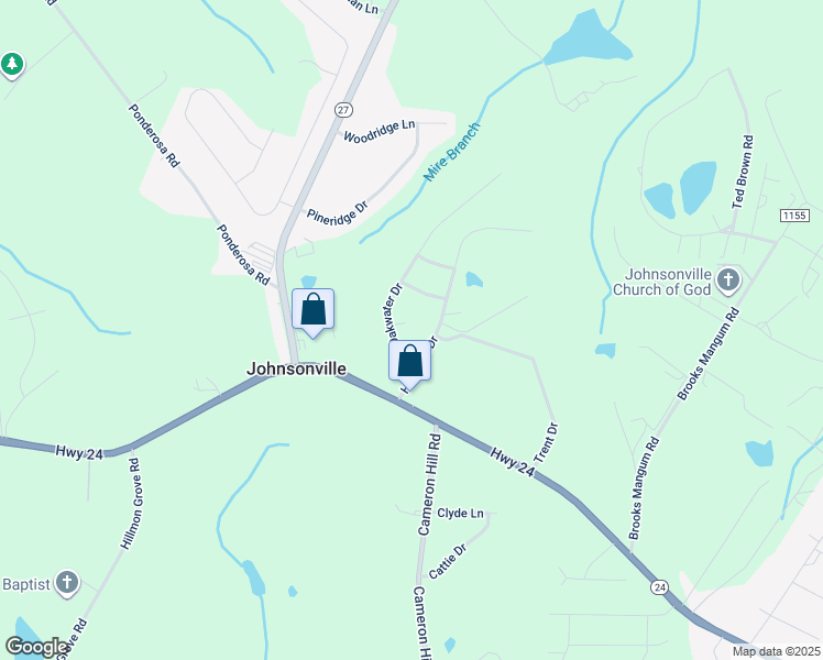 map of restaurants, bars, coffee shops, grocery stores, and more near 40 Woodbrook Court in Cameron
