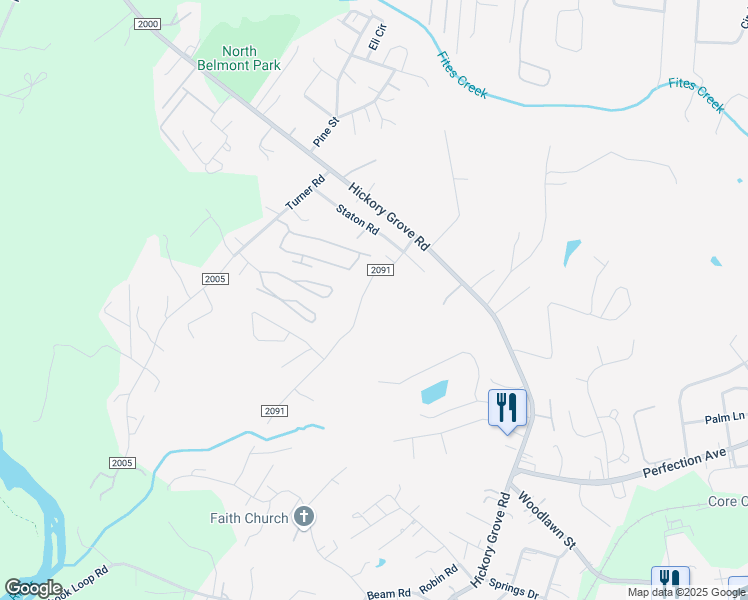 map of restaurants, bars, coffee shops, grocery stores, and more near 821 Stowe Lane in Gastonia