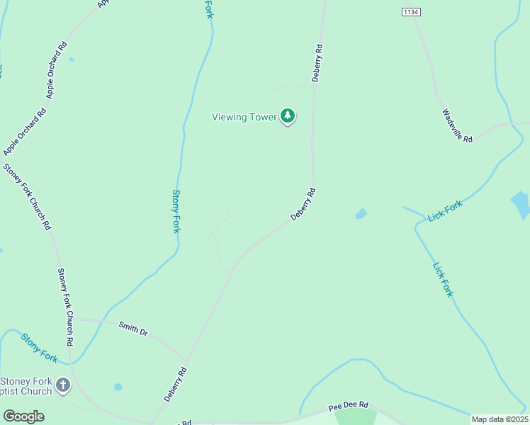 map of restaurants, bars, coffee shops, grocery stores, and more near 490 Deberry Road in Mount Gilead