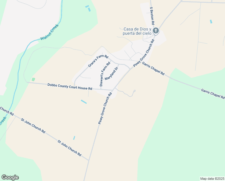 map of restaurants, bars, coffee shops, grocery stores, and more near 965 Piney Grove Church Road in La Grange