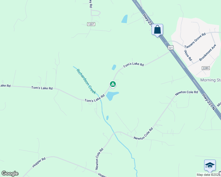 map of restaurants, bars, coffee shops, grocery stores, and more near 441 Tom's Lake Road in Forest City