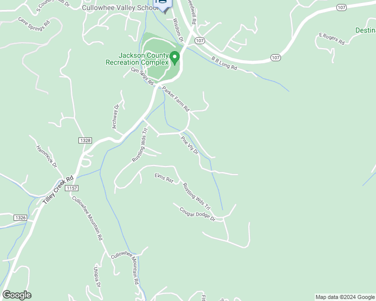 map of restaurants, bars, coffee shops, grocery stores, and more near 64 Pine Valley Drive in Cullowhee