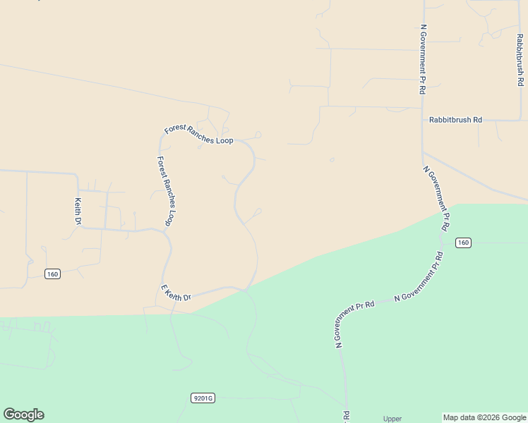 map of restaurants, bars, coffee shops, grocery stores, and more near 4396 Forest Ranches Loop in Williams