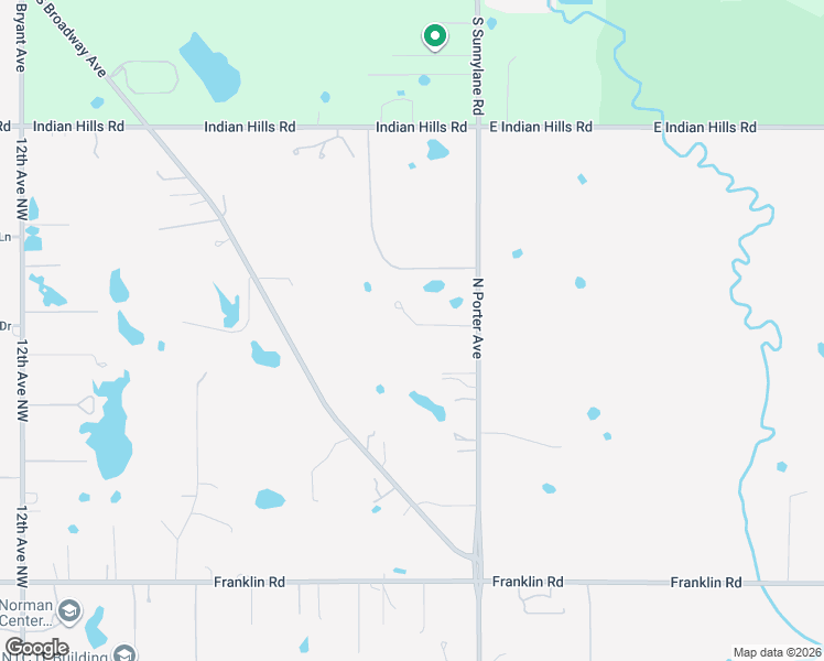 map of restaurants, bars, coffee shops, grocery stores, and more near 5410 North Porter Avenue in Norman