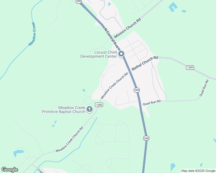 map of restaurants, bars, coffee shops, grocery stores, and more near 1613 Meadow Creek Church Road in Locust