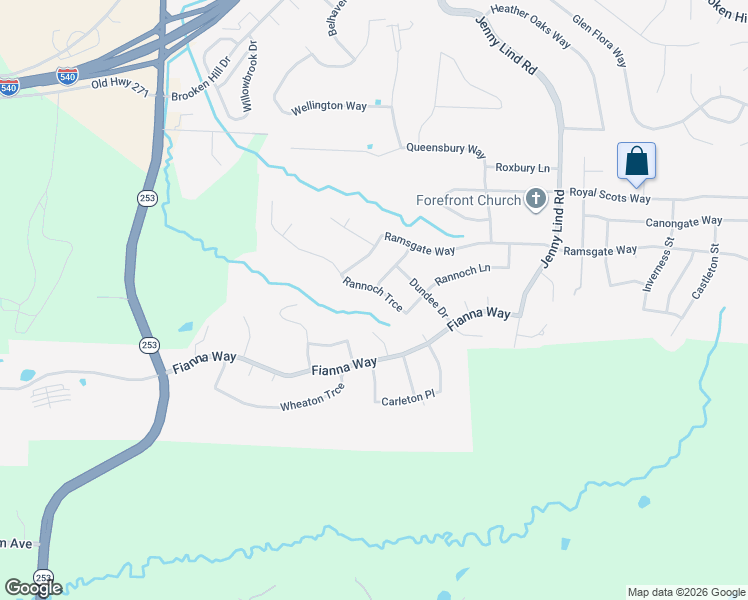 map of restaurants, bars, coffee shops, grocery stores, and more near 1916 Rannoch Trce in Fort Smith