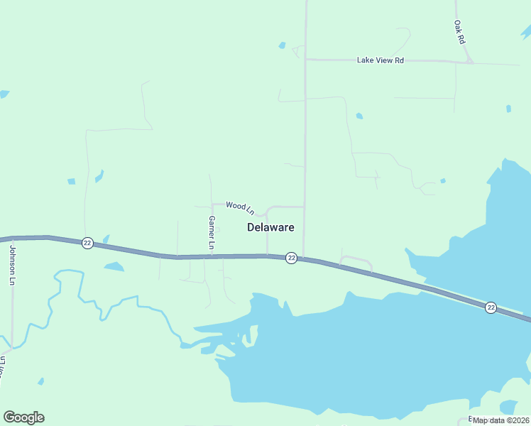 map of restaurants, bars, coffee shops, grocery stores, and more near 196 Wood Lane in Delaware