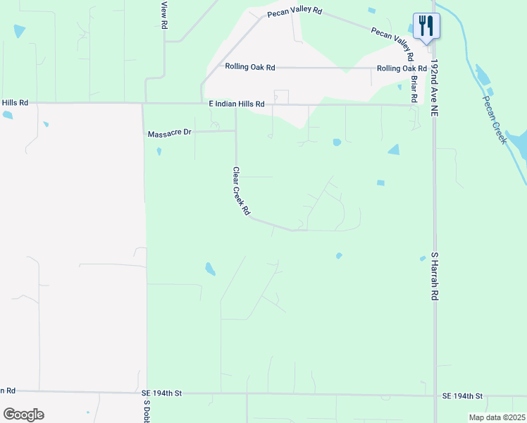 map of restaurants, bars, coffee shops, grocery stores, and more near 401 Clear Creek Road in Cleveland County