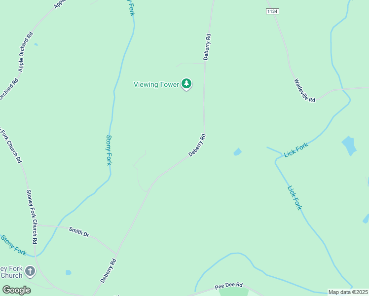 map of restaurants, bars, coffee shops, grocery stores, and more near 490 Deberry Road in Mount Gilead