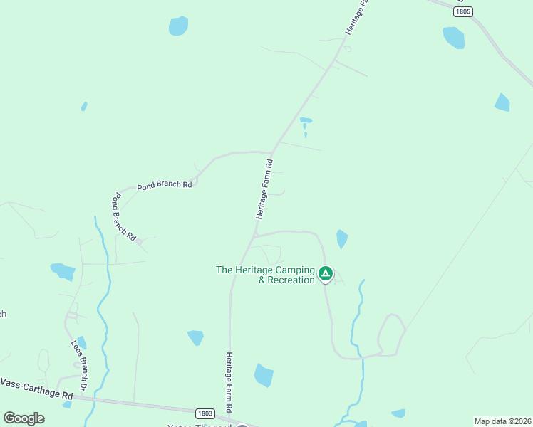 map of restaurants, bars, coffee shops, grocery stores, and more near 585 Heritage Farm Road in Carthage