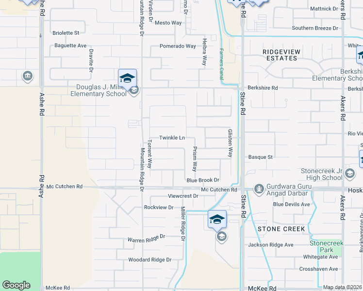 map of restaurants, bars, coffee shops, grocery stores, and more near 5418 Ripple Cove Way in Bakersfield