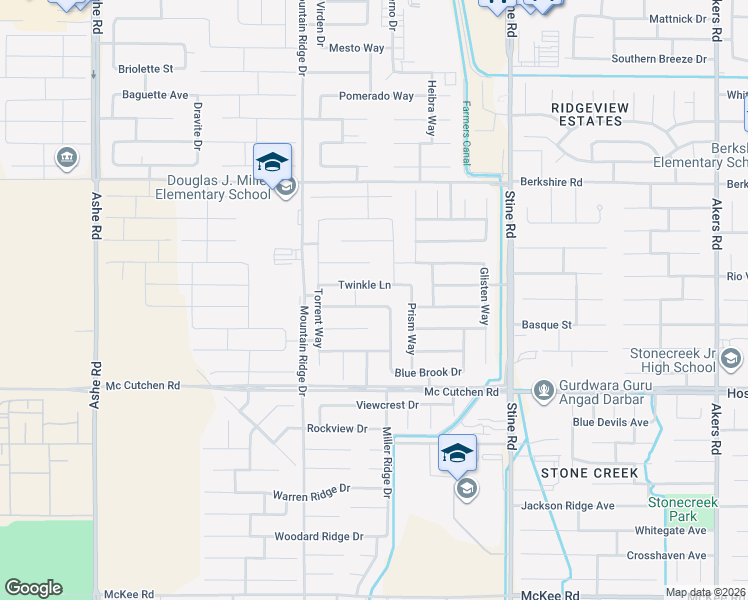map of restaurants, bars, coffee shops, grocery stores, and more near 5418 Ripple Cove Way in Bakersfield