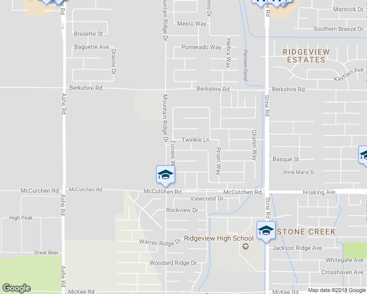map of restaurants, bars, coffee shops, grocery stores, and more near 5512 Ripple Cove Way in Bakersfield