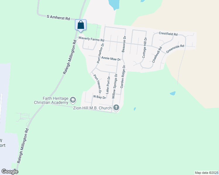 map of restaurants, bars, coffee shops, grocery stores, and more near 5828 Lake Port Drive in Millington