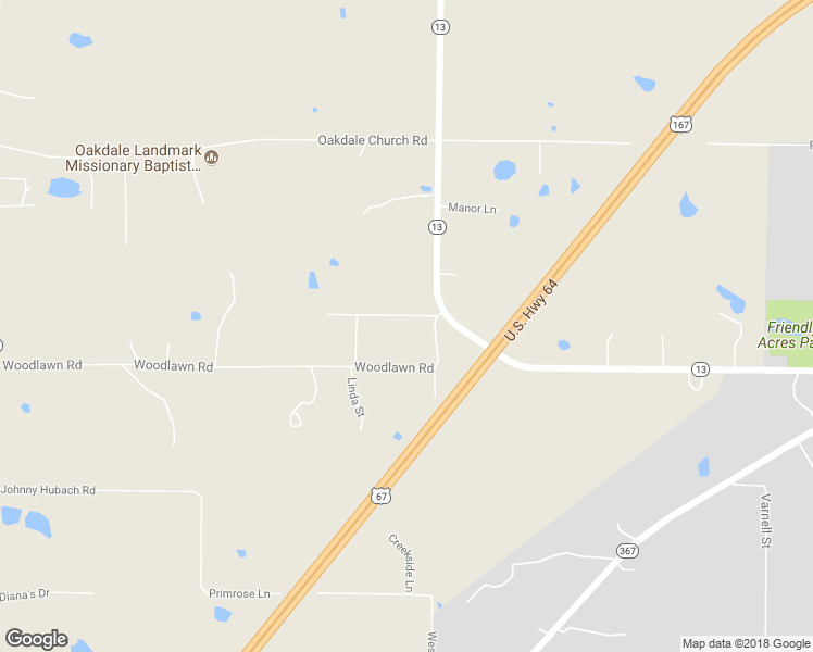 map of restaurants, bars, coffee shops, grocery stores, and more near 107 Cedar Crest Road in Judsonia