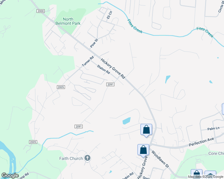 map of restaurants, bars, coffee shops, grocery stores, and more near 821 Stowe Lane in Gastonia