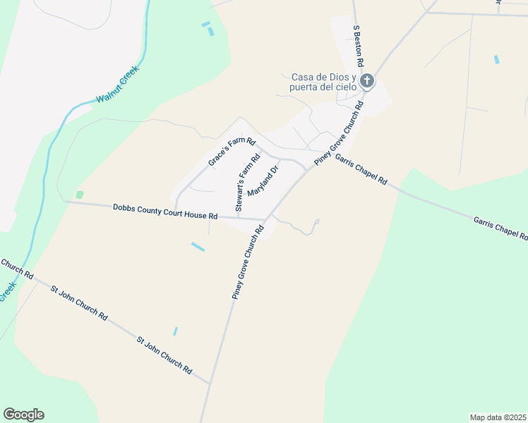 map of restaurants, bars, coffee shops, grocery stores, and more near 950 Piney Grove Church Road in La Grange