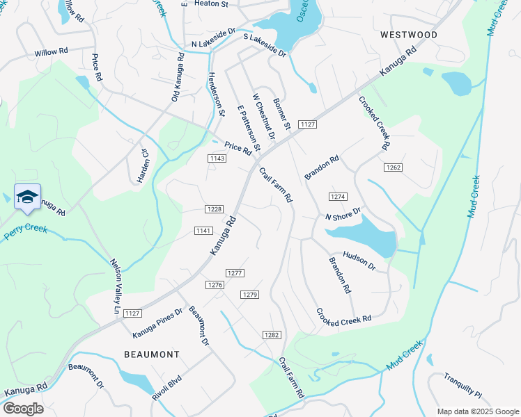 map of restaurants, bars, coffee shops, grocery stores, and more near 101 Kenwood Drive in Hendersonville