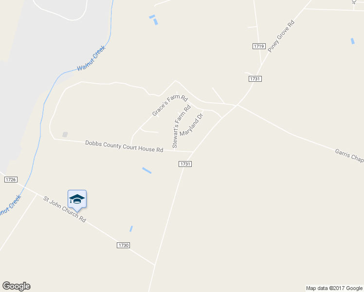 map of restaurants, bars, coffee shops, grocery stores, and more near 112 Dobbs County Court House Road in Goldsboro