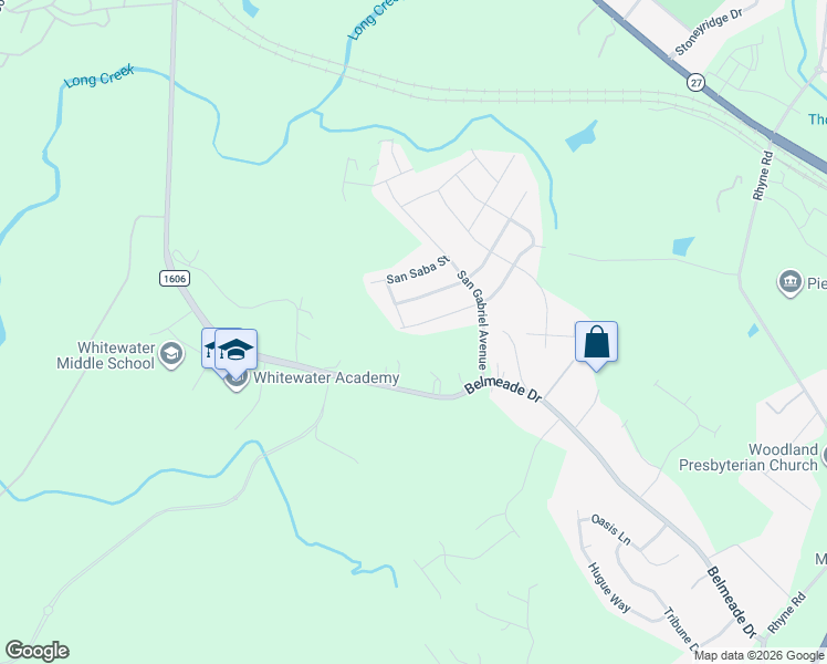 map of restaurants, bars, coffee shops, grocery stores, and more near 2004 Verde Creek Road in Charlotte