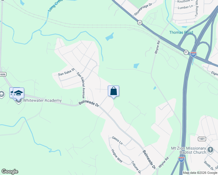 map of restaurants, bars, coffee shops, grocery stores, and more near 4114 Brazos Street in Charlotte