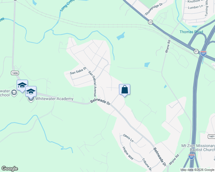 map of restaurants, bars, coffee shops, grocery stores, and more near 4028 Brazos Street in Charlotte