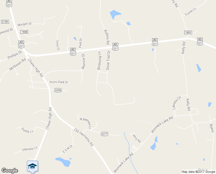 map of restaurants, bars, coffee shops, grocery stores, and more near 276 Dixie Trail Drive in Forest City