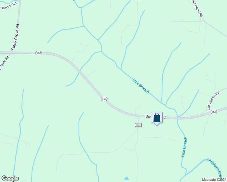 map of restaurants, bars, coffee shops, grocery stores, and more near 2231 Tennessee 163 in Riceville