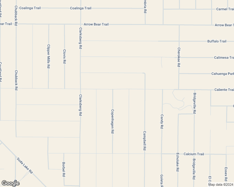 map of restaurants, bars, coffee shops, grocery stores, and more near Caliente Trail in San Luis Obispo County