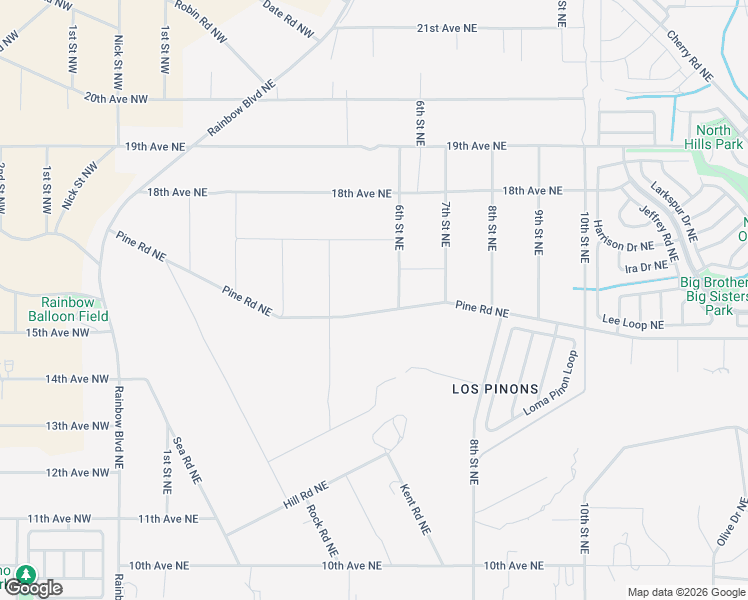 map of restaurants, bars, coffee shops, grocery stores, and more near 2500 Chessman Drive Northeast in Rio Rancho